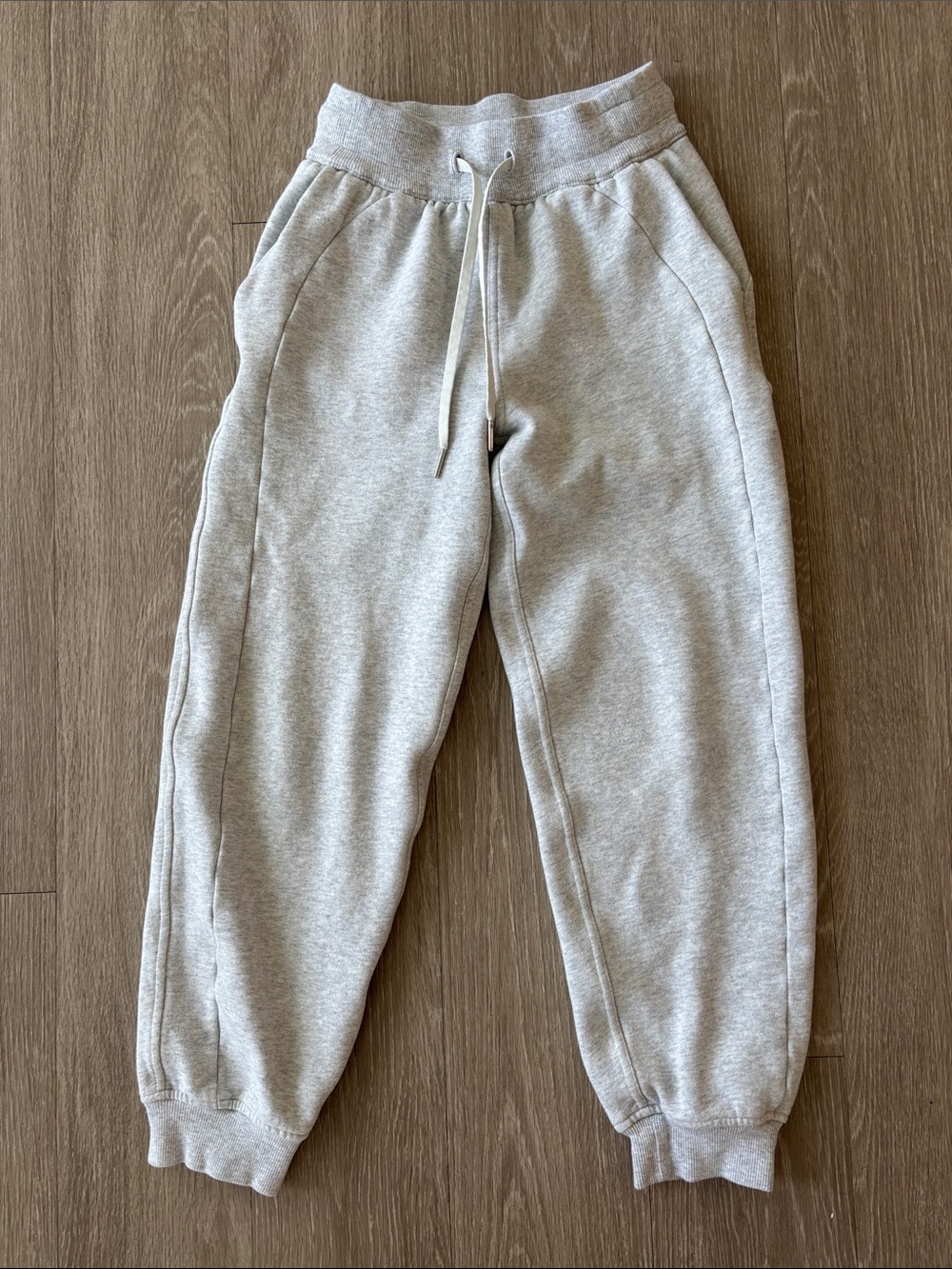 Lululemon Heathered White Grey Scuba Joggers 977900